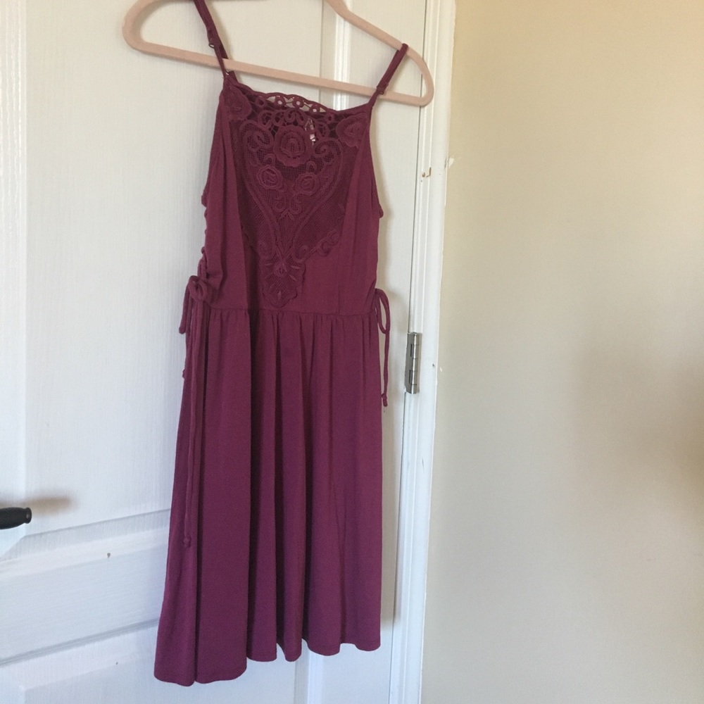 Dark purple lace mini dress cute and sexy